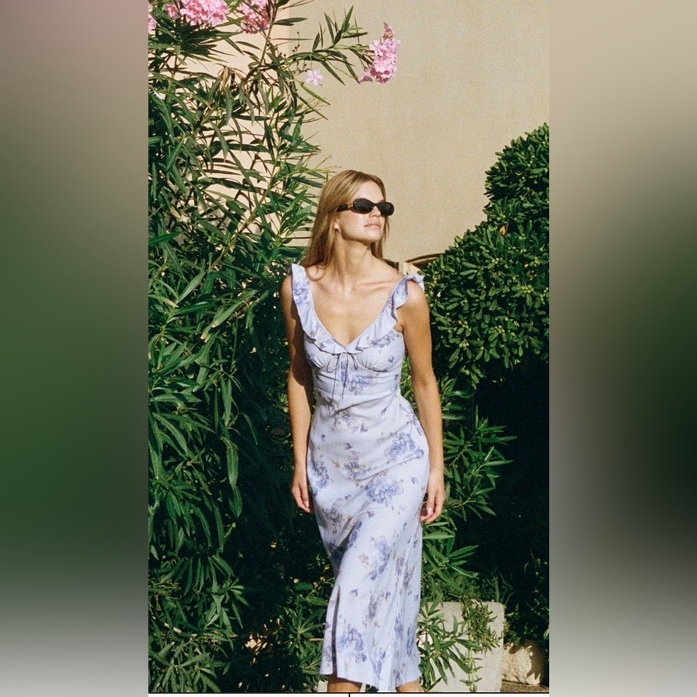 Anthropologie Dress Leona Floral Lilac NWT SIZE 2 - Picture 4 of 10